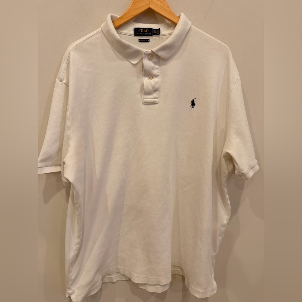 Polo‎ Ralph Lauren Men's White Polo Shirt Classic Fit Short Sleeve Size XXL